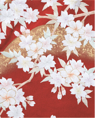 小紋　花模様　抽象模様　杉綾文様　流線　着物　091a d 小紋 花模様 抽象模様 杉綾文様 流線 着物 091a d